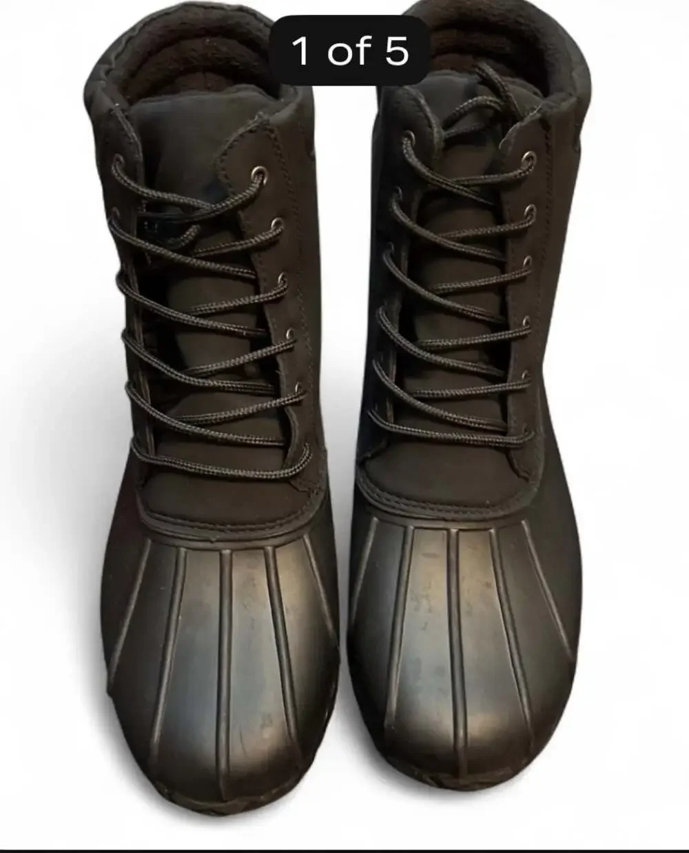 Nortiv8 Men's Insulated Duck Snow Boots, Black, Size 13